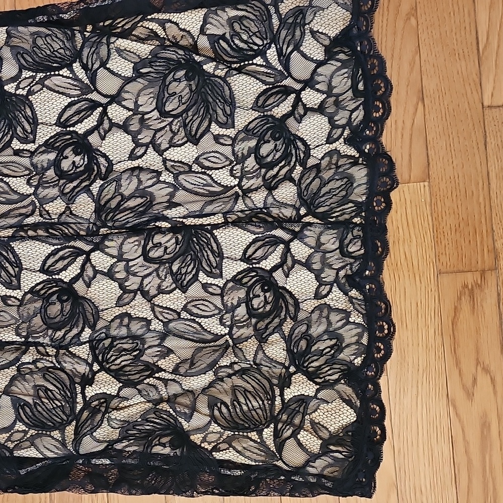 Tadashi Shoji Sheer Sleeve Lace Cocktail Dress - Picture 9 of 15
